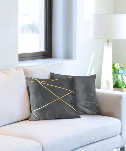 Silver Fractal Cushion Cover