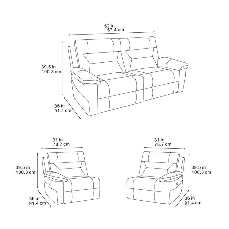 Belmont 3 Seater and 2 Seater