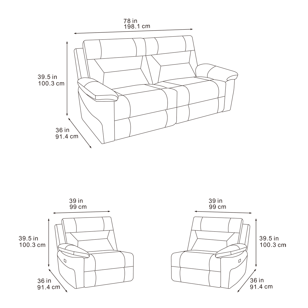 Belmont 3 Seater Sofa