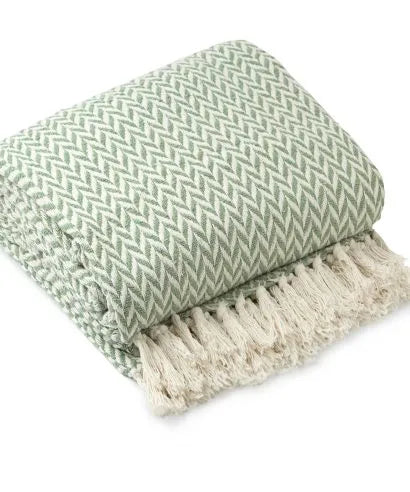 Chevron Cotton Throw Blanket