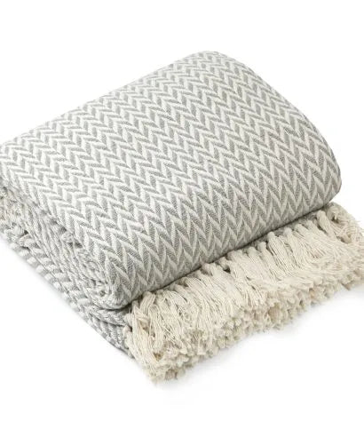 Chevron Cotton Throw Blanket