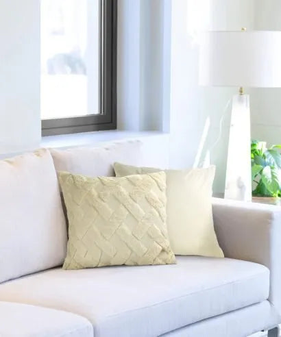 Cream Newton Cross Hatch Soft Touch Cushion Cover