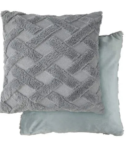 Silver Newton Cross Hatch Soft Touch Cushion Cover