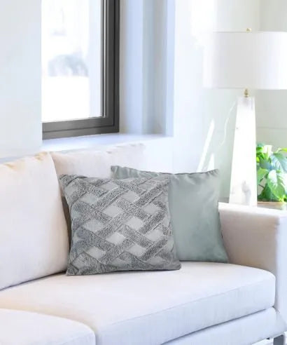 Silver Newton Cross Hatch Soft Touch Cushion Cover