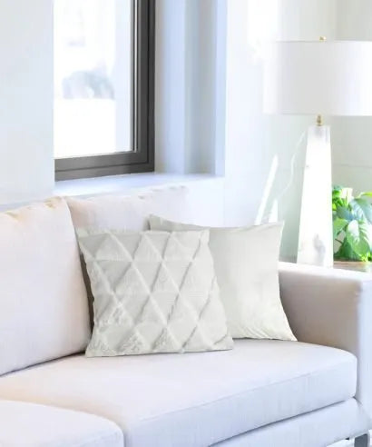 White Newton Triangle Cushion Cover