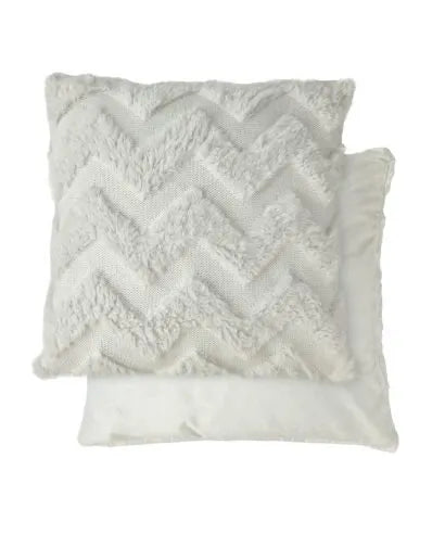 White Newton Zig Zag Cushion Cover