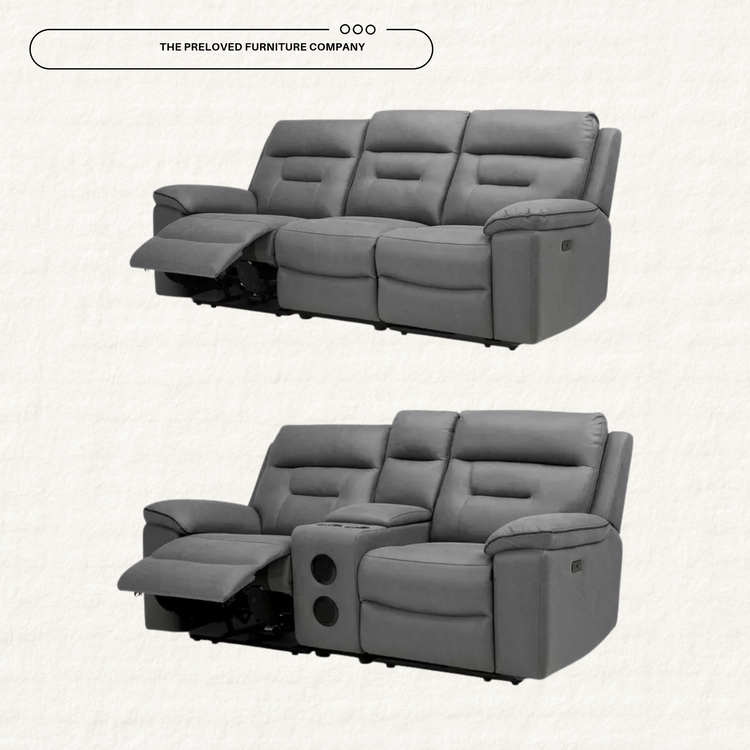 Benmore 3 Seater and 2 Seater with Speaker Console
